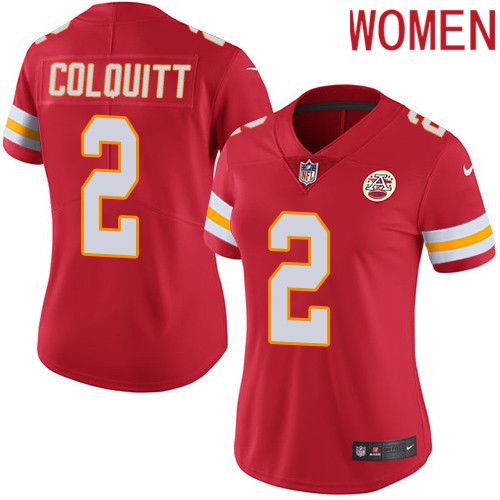 2019 Women Kansas City Chiefs #2 Colquitt red Nike Vapor Untouchable Limited NFL Jersey->kansas city chiefs->NFL Jersey